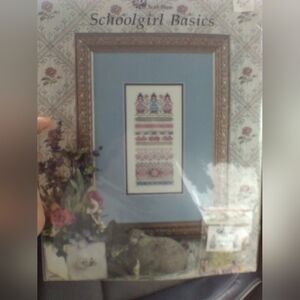 New Just Nan Schoolgirl Basics Cross Stitch Pattern Embellishment Bead Kit OOP
